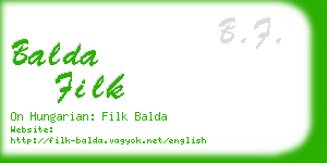 balda filk business card